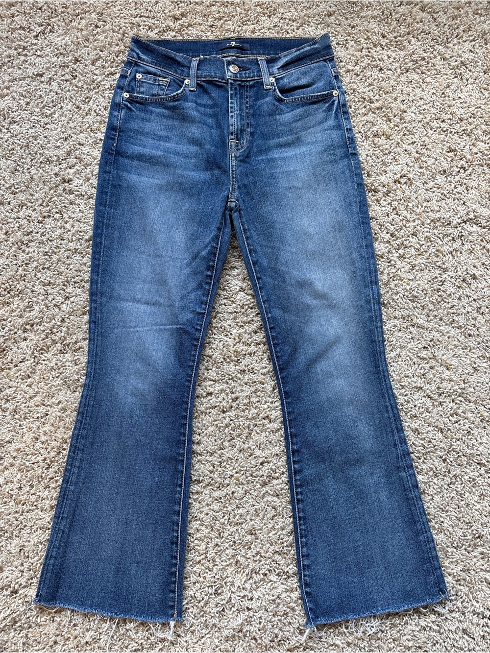 7 For All Mankind High Waisted Slim Kick Jeans in Canyon Ranch Size 26